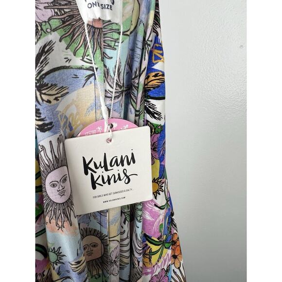 NEW Kulani Kinis Floral Print Swim Coverup One Size Wildflower Sun Lexi Hidalgo - Picture 11 of 12